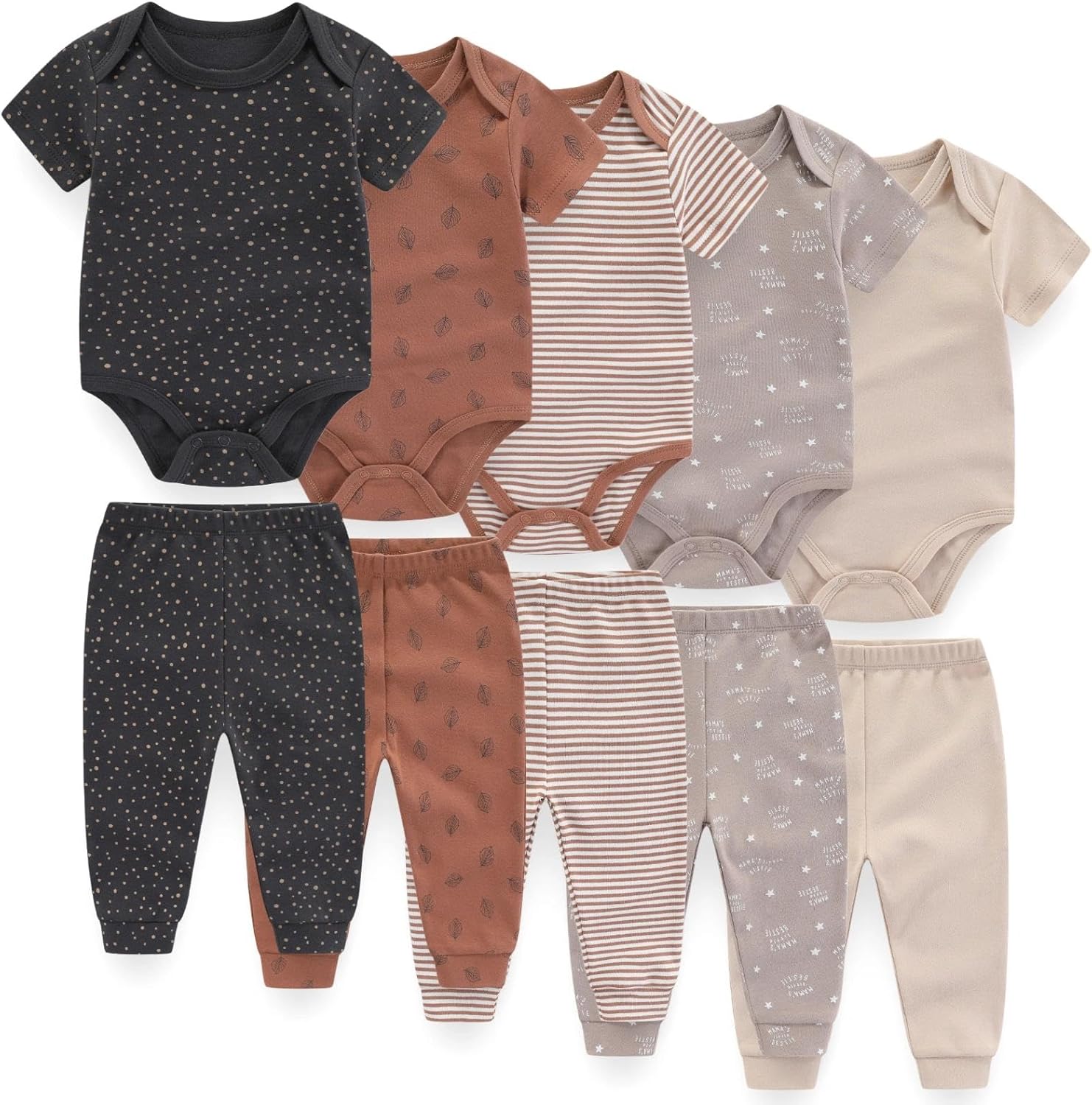 Unisex Baby Boy Girl Pants Sets 10 pack Cotton Casual New born Clothes Comfort Infant Outfit