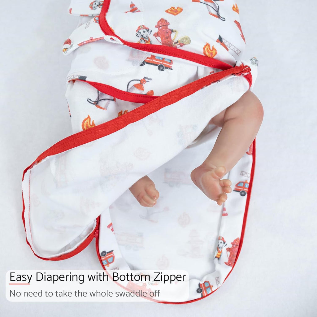 LollyBanks Baby Swaddles, 100% Organic Cotton Swaddle for Newborns Boys and Girls, 0-3 Months Swaddle Sacks with Easy Change Zipper, Newborn Swaddles Baby Registry (Dog Print)