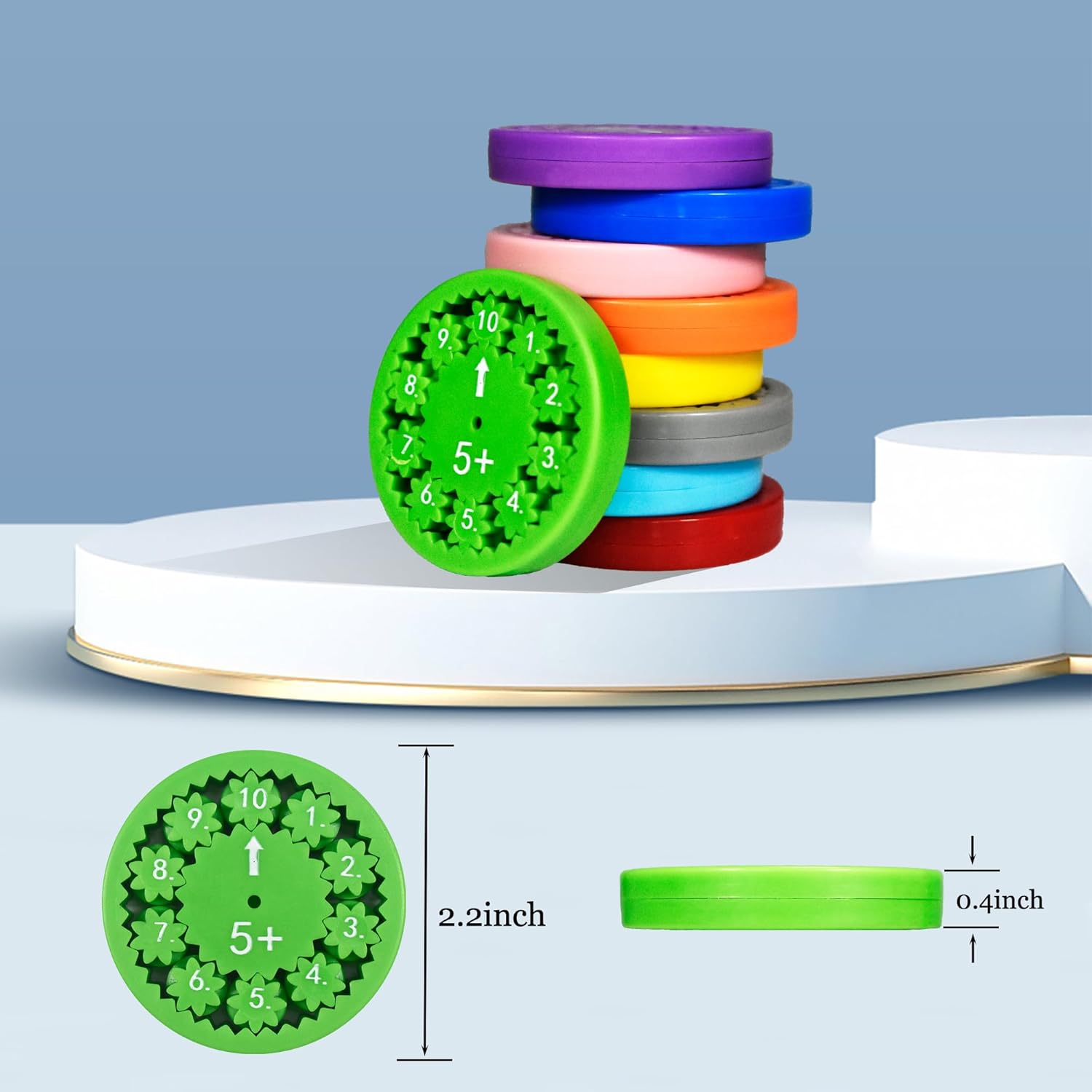 9 Pcs Math Fidget Spinner Math Facts Fidget Toys Fidget Spinners,Fun Early Education Math Fidget Spinners Gmaes,Fidget Spinner Learning Math Fidget Toy Game for Kids (Addition and Subtraction)