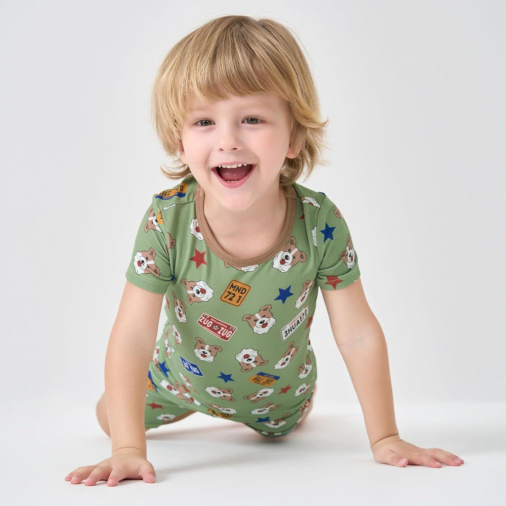 pureborn Baby Toddler Kids Viscose from Bamboo Pajamas Set Pjs 2pcs 18M-8Y