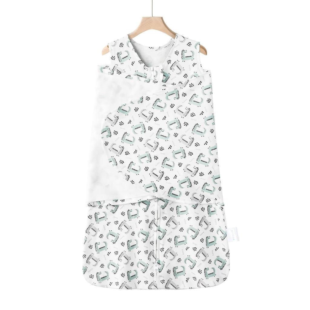 Swaddle-Blanket Baby Girl & Boy Swaddles Newborn Infant Transition 100% Cotton Wrap Blankets, 3-Way Adjustable Wearable Blanket, TOG 1.0 (Little Monster, 3-6 Month)