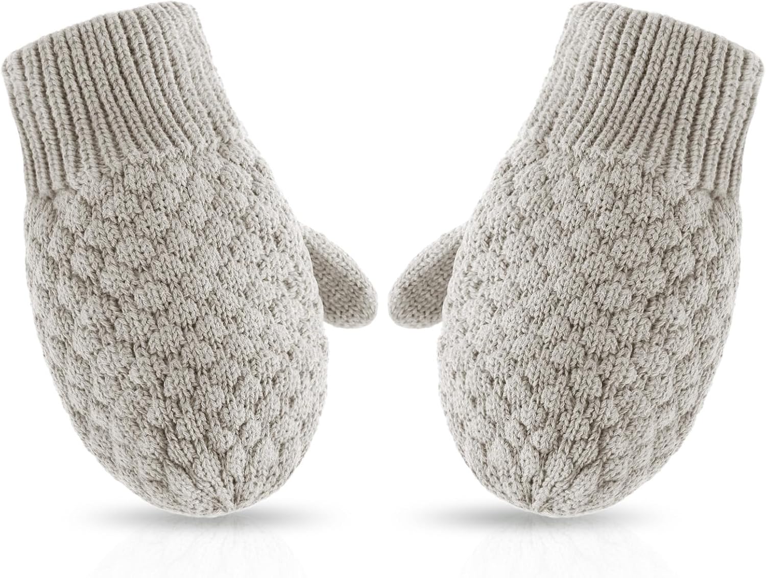 Baby Knit Mittens Toddler Boys Girls Gloves Winter Infant Newborn No Scratch Mitten 0-3 Years