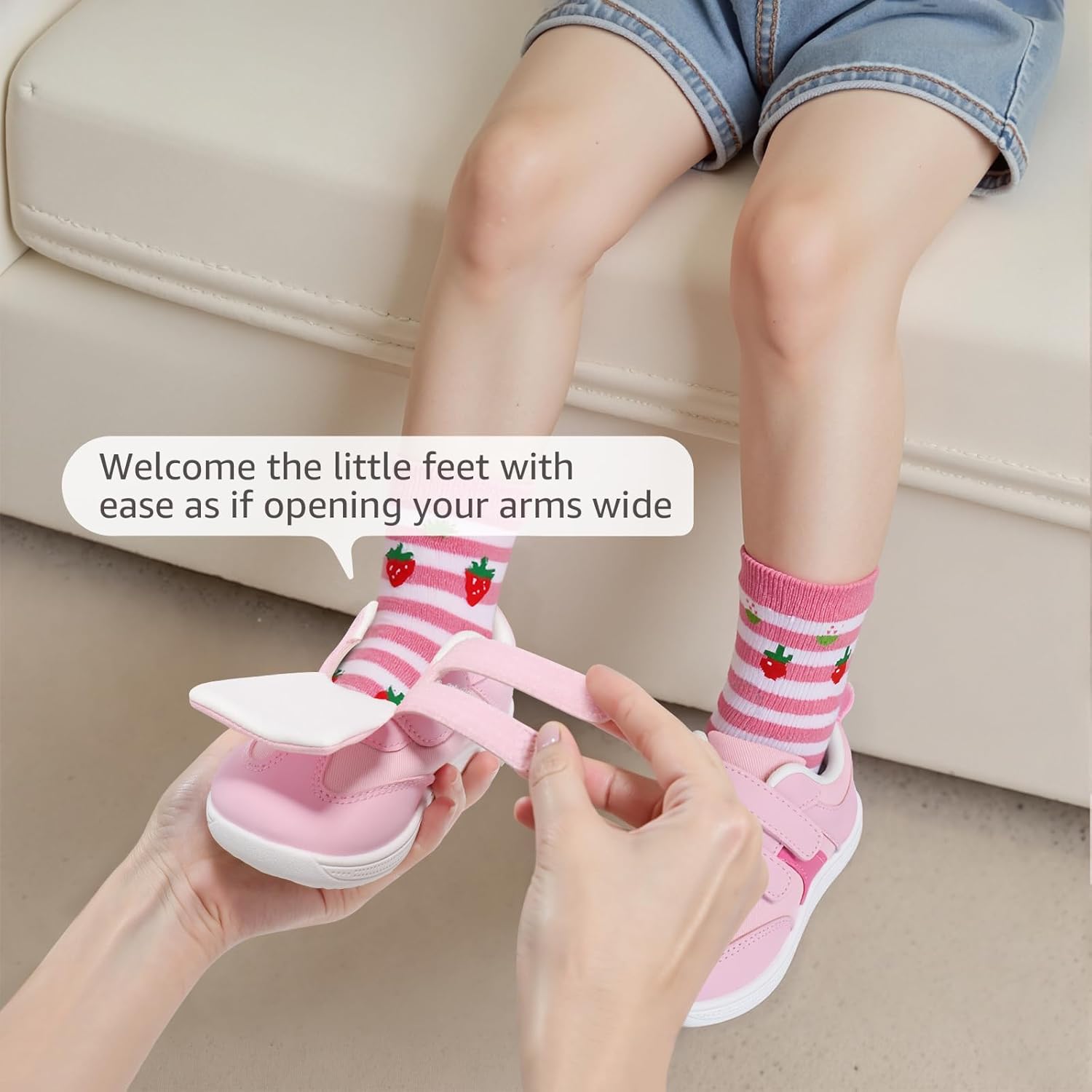 Toddler Wide Toe Box Barefoot Shoes Boys Girls Sneakers Zero Drop Kid Tennis Running Shoes Lightweight Non-Slip Comfortable Infant First Walking Shoe Outdoor Activities School