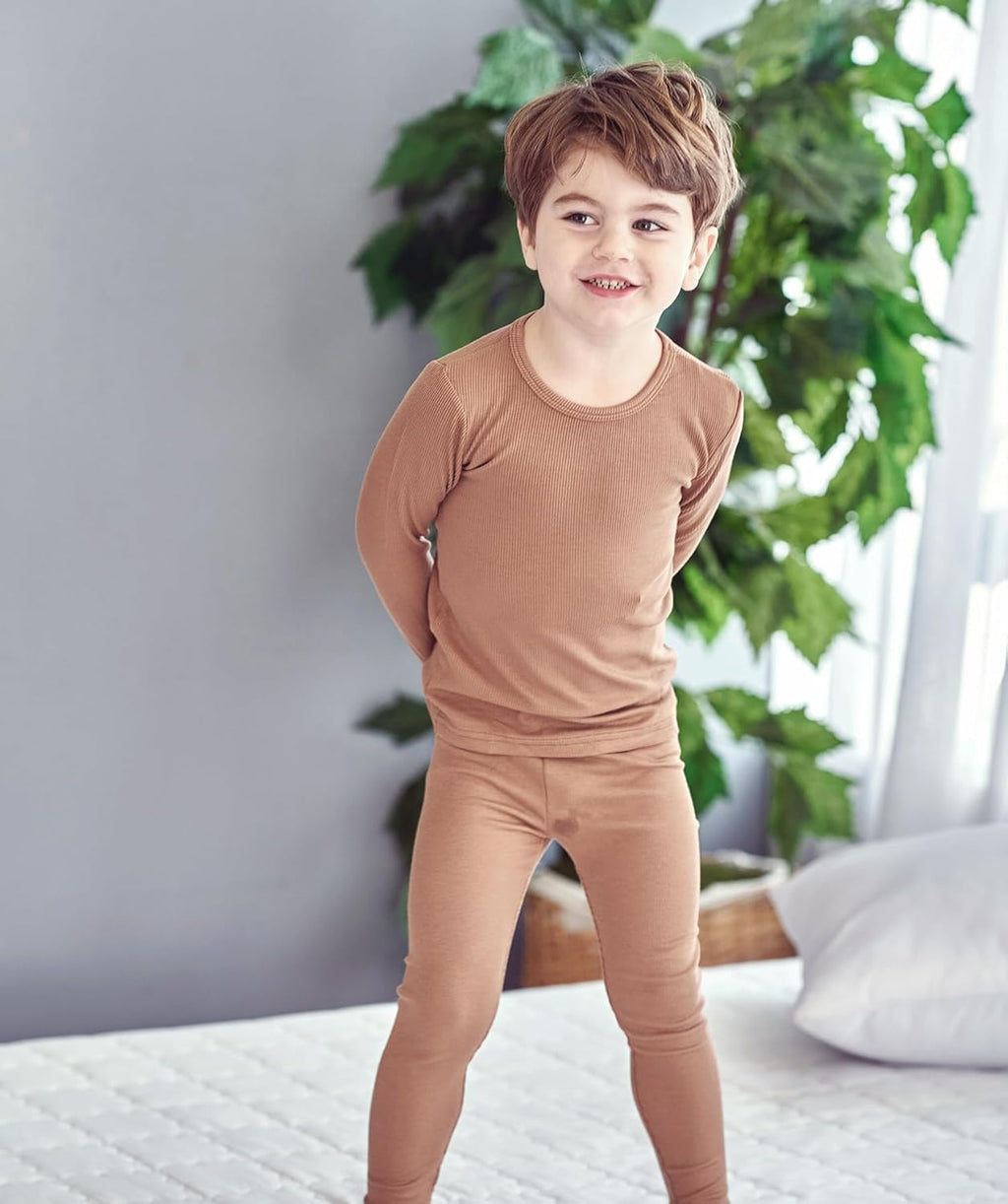 AVAUMA Baby Boys Girls Pajama Set Kids Toddler Snug fit Ribbed Sleepwear pjs for Daily Life Style