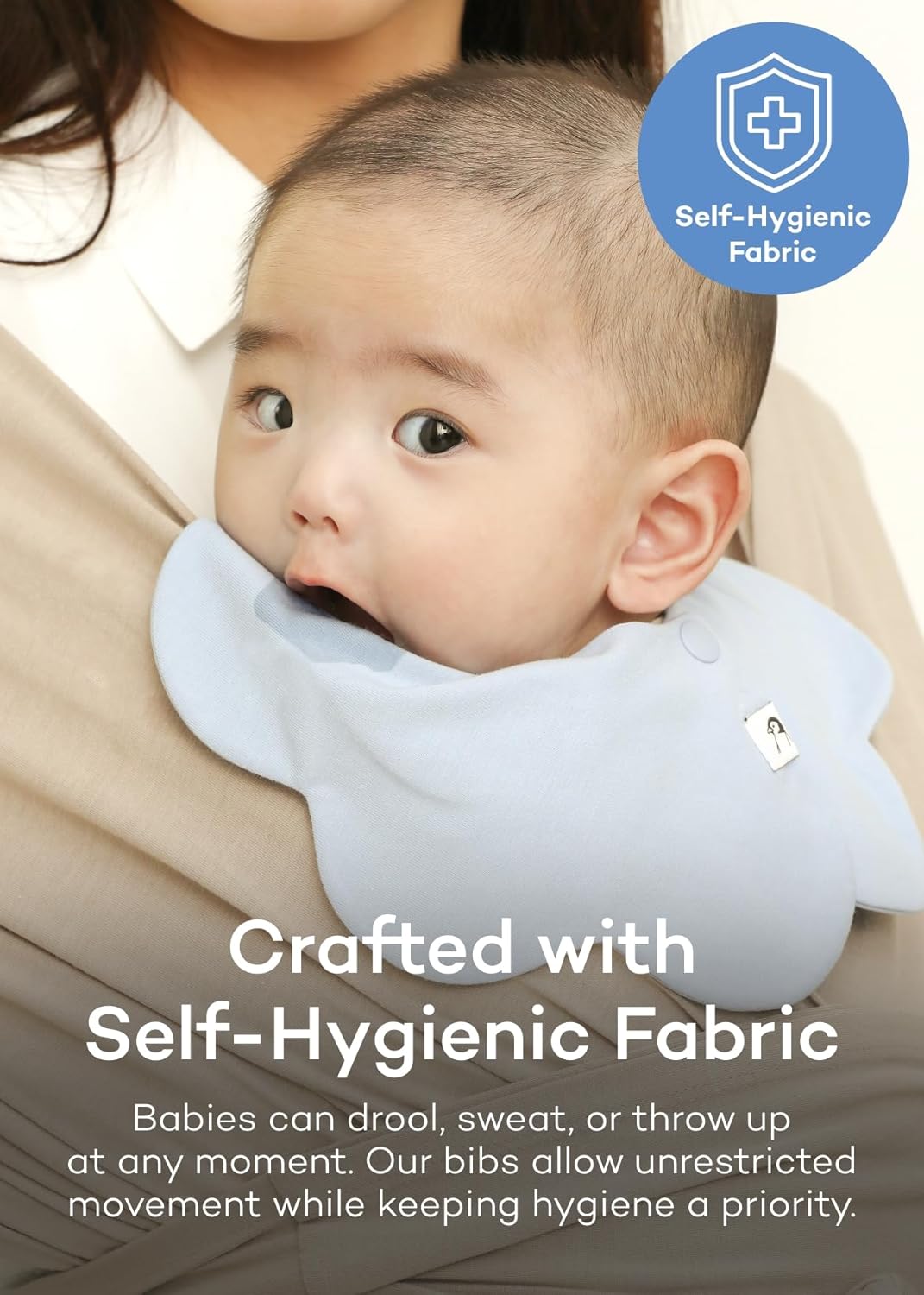 Konny Baby Bibs 5-Pack, 360 ° Rotate, Soft and Absorbent Bandana Drooling for Boys Girls baby Essentials