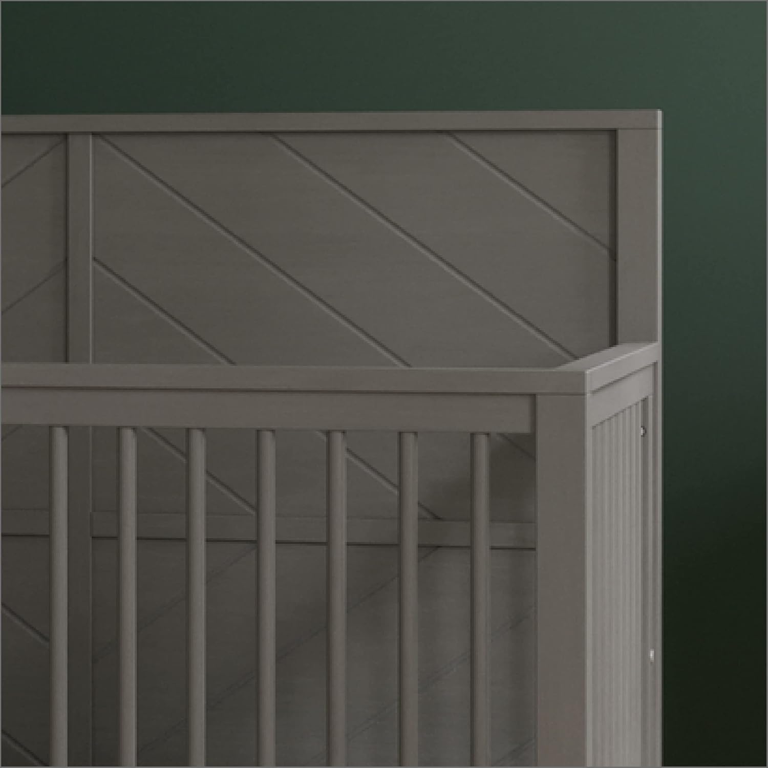 Child Craft Surrey Hill 4-in-1 Convertible Crib, Baby Crib Converts to Day Bed, Toddler Bed and Full Size Bed, 3 Adjustable Mattress Positions, Non-Toxic, Baby Safe Finish (Lunar Gray)