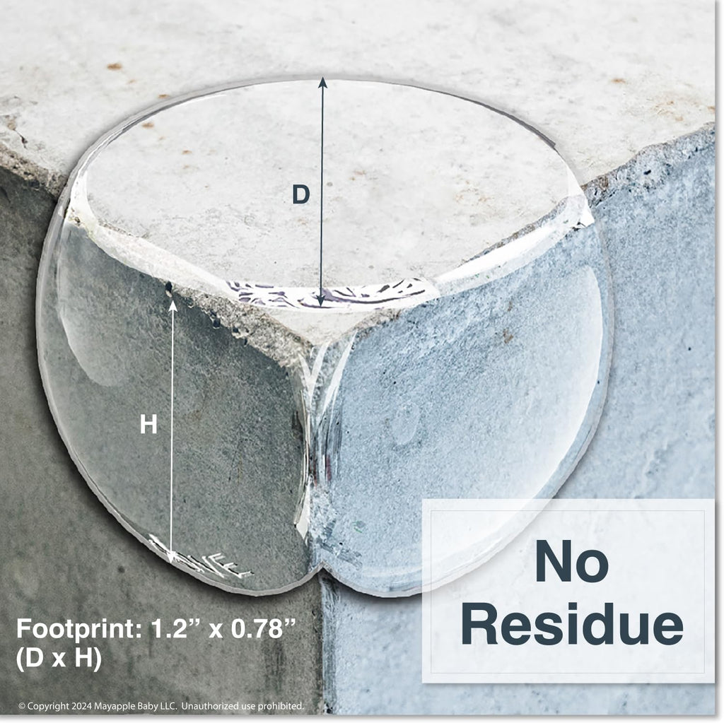 Roving Cove Clear Corner Protector, Pre-Taped 3M Adhesive, Easy-to-Peel Tab, No Odor, No Residue, Baby Proofing Furniture Safety Bumper Guards, Pack of 8