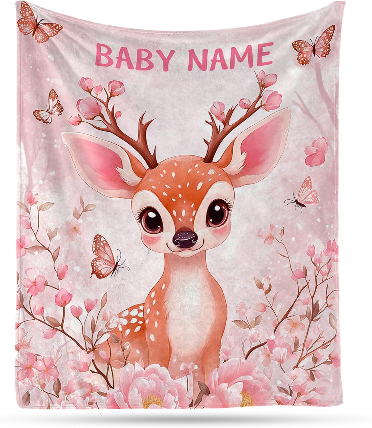 Ship Next Day, Personalized Baby Blanket – Printed in USA, Custom Baby Blanket for Boys & Girls, Baby Blanket with Name, Baby Shower, Easter, Christmas, Birthday Newborn & Toddler Gifts, Baby Gifts