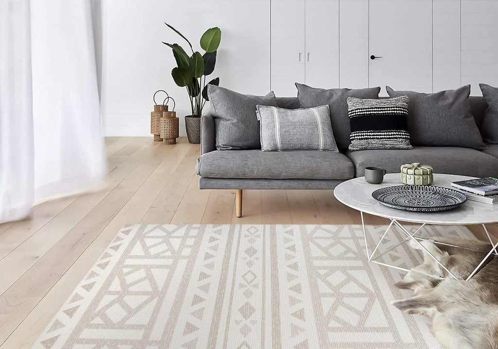 Cushmat Stylish Reversible Foam Play Mat (Large, Crystals - Black Grey) - Soft, Waterproof, Durable Play mat for Infants, Babies, Toddler, Kids & Grownup - 6.5ft x 4.5ft