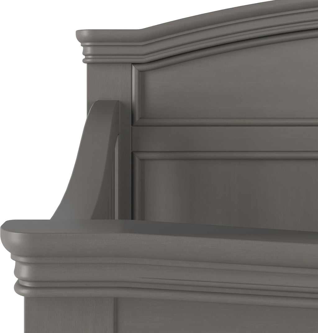 Child Craft Legacy Westgate 4-in-1 Convertible Crib, Baby Crib Converts to Day Bed, Toddler Bed and Full Size Bed, 3 Adjustable Mattress Positions, Baby Safe Finish, Fully Assembled (Chelsea Gray)