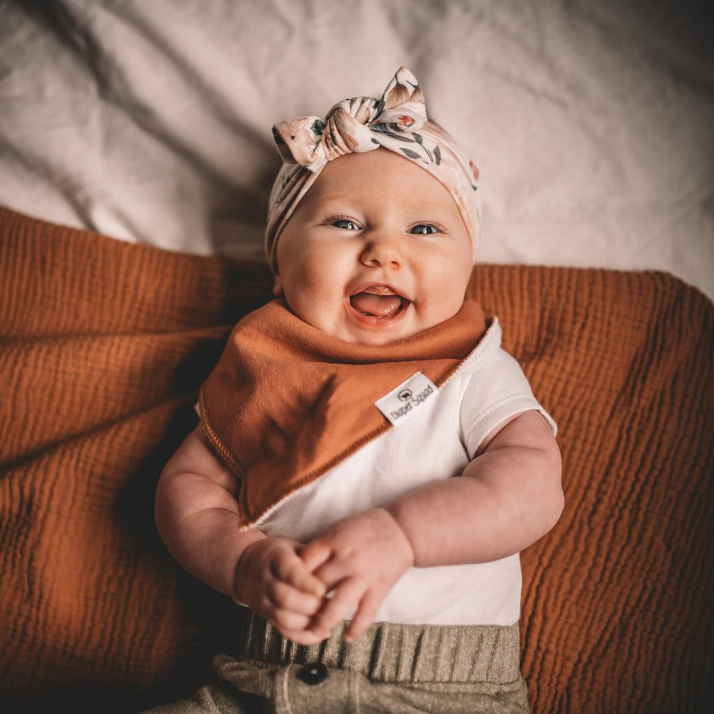 DiaperSquad's Baby Bibs for Drooling and Teething, Bibs for Boys, Baby Girl - Solid Cotton Baby Drool Bibs