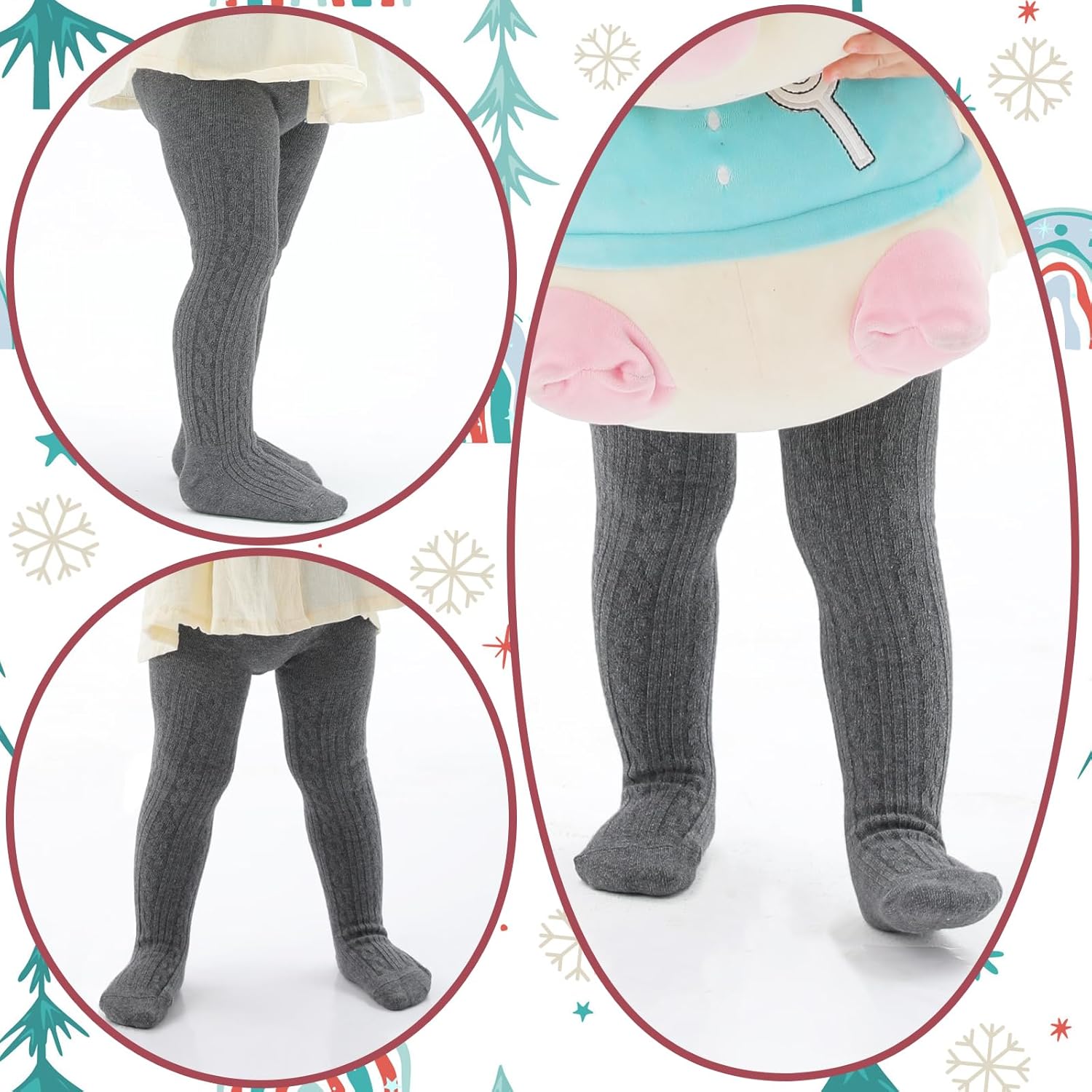 Mini angel Baby Tights Toddler Girl Tights Seamless Cable Knit Leggings Soft Cotton Stockings Pantyhose 3/4/5 Pack