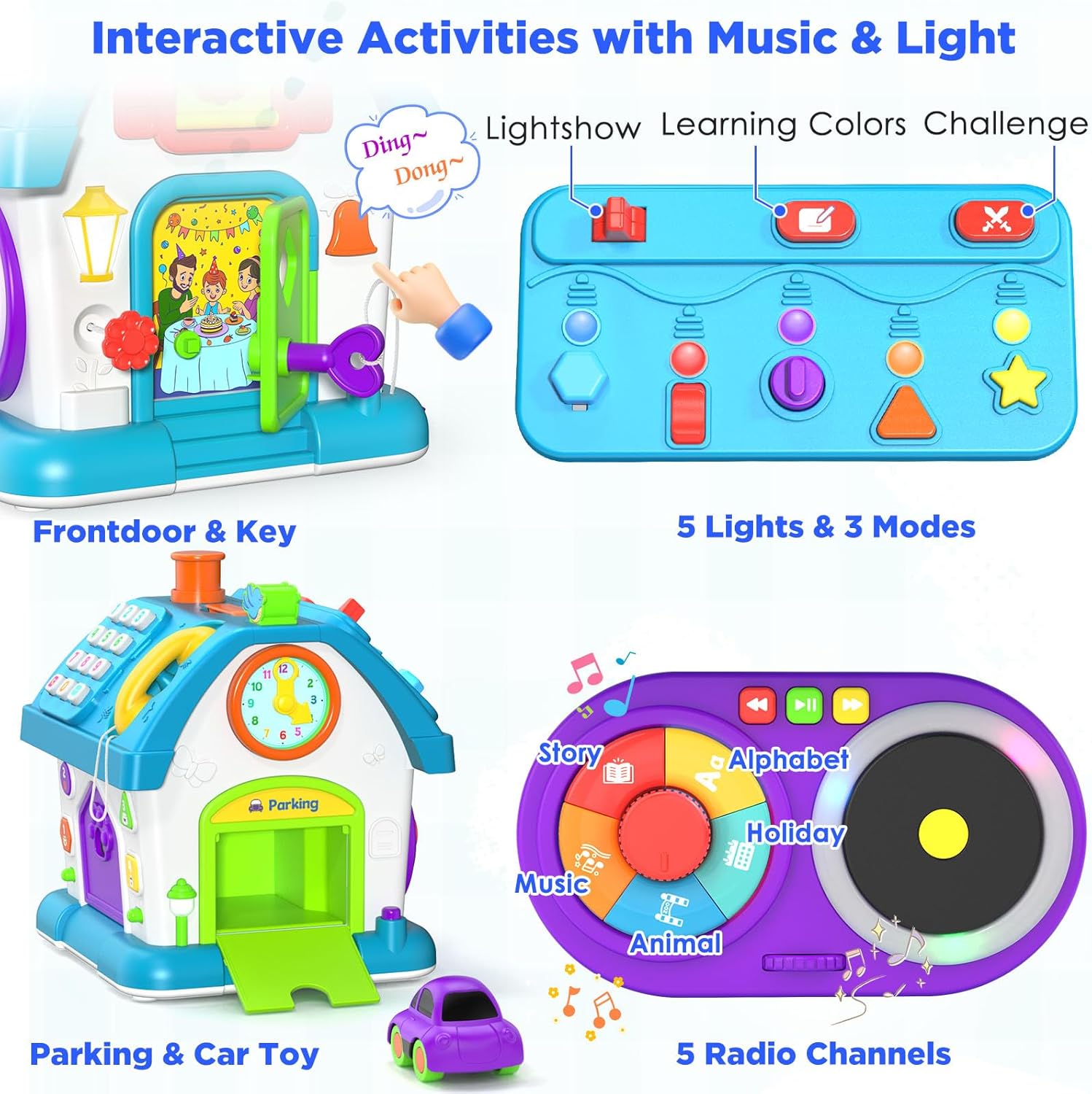 14-in-1 Montessori Toys for 1 Year Old Boy Gifts, Musical Educational Baby Toy 12-18 Month, First Birthday Gift for One Year Old Boy Girl, 1st Present for Toddler 1-2 Age