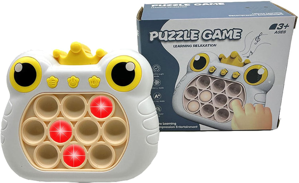 Pop It Fidget Toys Fast Push Game Handheld Game Puzzle Game for Kids 3-12 Birthday Gifts ，Sensory Fidget Toys for Kids and Adult（White）