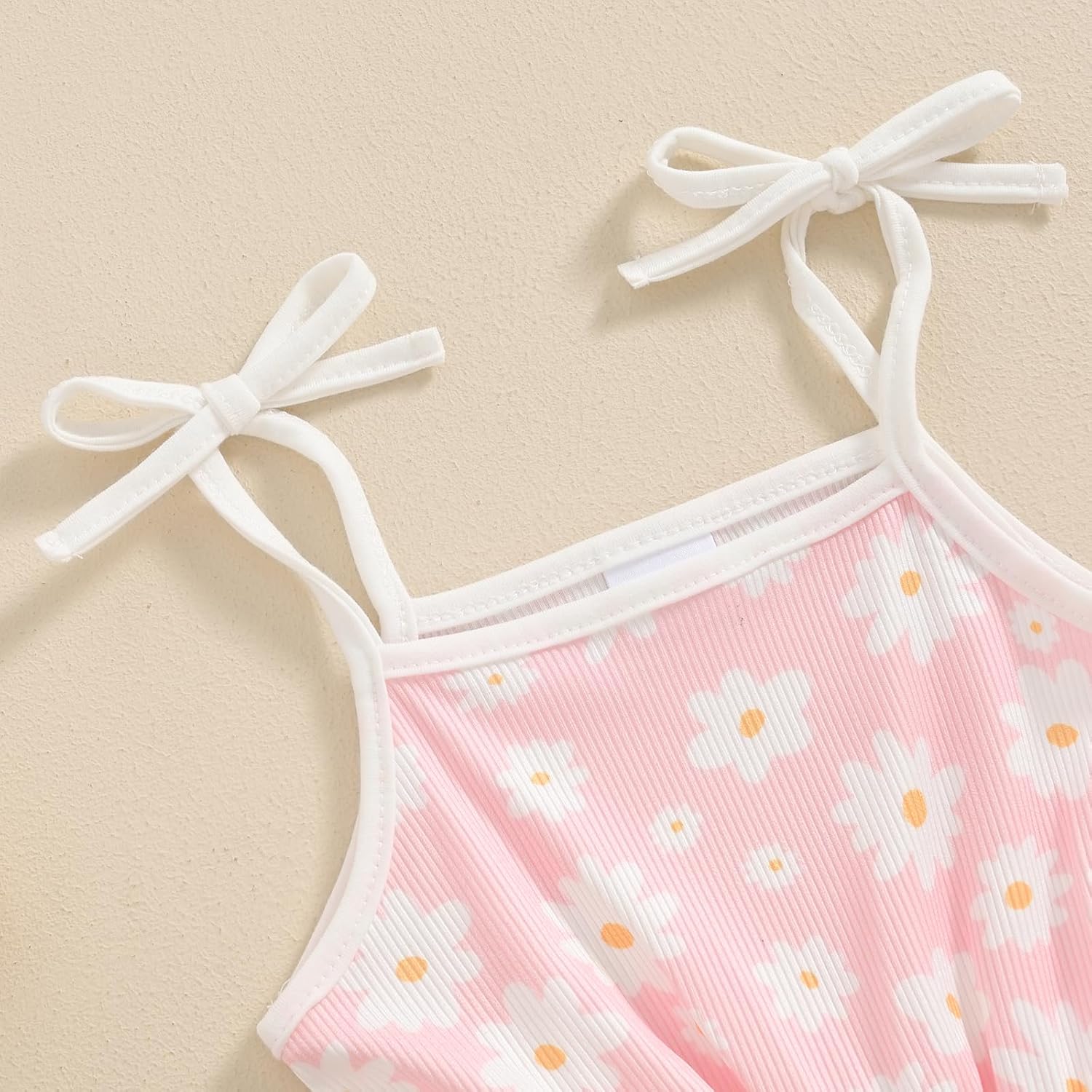 WZTYYDS Toddler Baby Girl Summer Clothes Floral Romper Tie-Up Strap Halter Jumpsuit Infant Summer Sling Playsuit 6M-3T