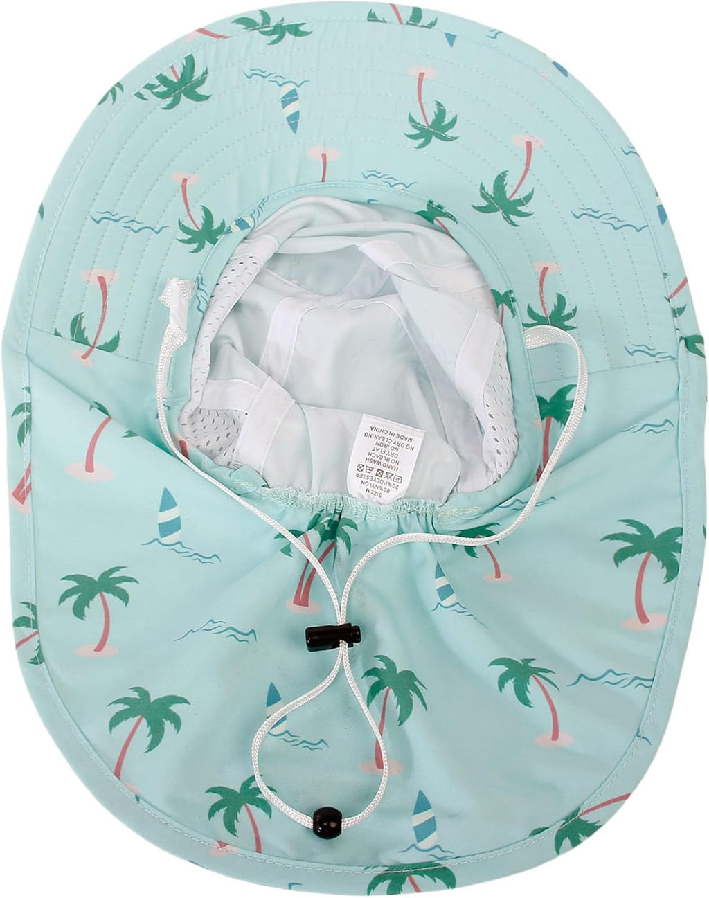 CHUNG Baby Sun Protection Hat Summer Toddler Adjustable UPF 50+ Wide Brim Neck Flap Beach Caps Boys Girls 1-12 Years Kids