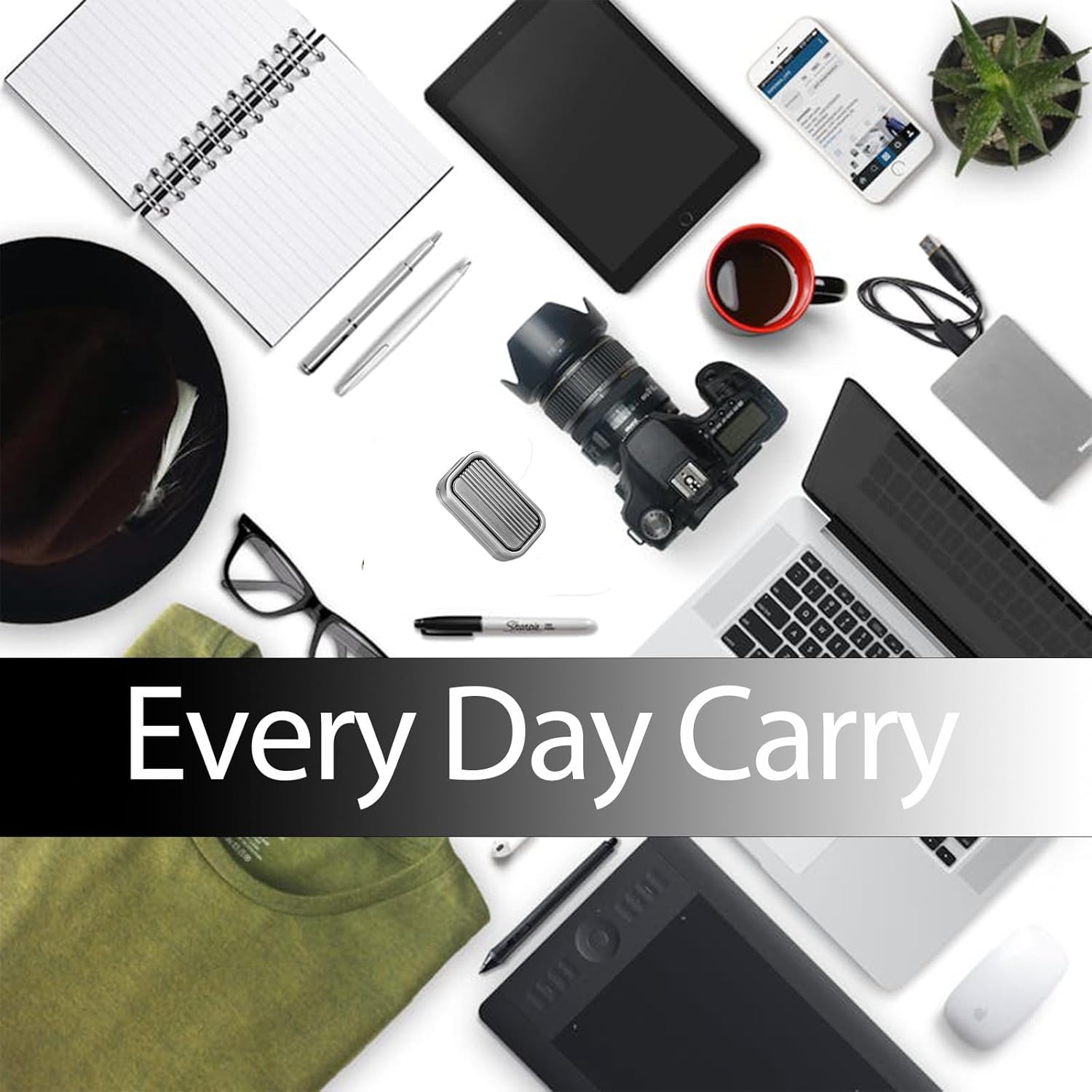 Fidget Slider 3 Layer EDC Gadgets Toy, Metal Magnetic Haptic Fidget Toys for Adults Anxiety/ADHD/Stress Relief, Gift for Boyfriend, Husband and Father (Silver)