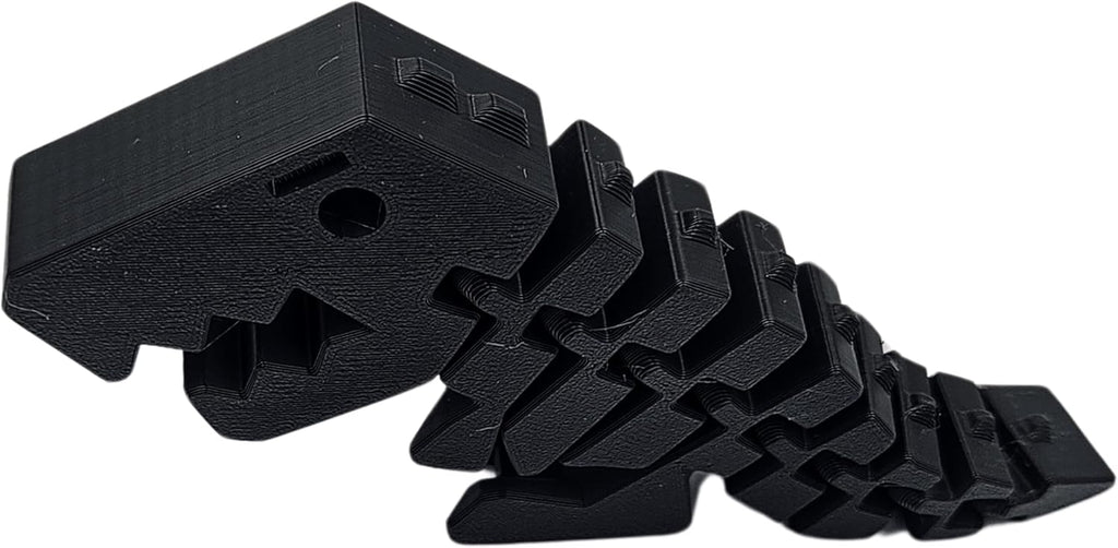 Rexi Collectible Figurine - Stress Relief, Autism, ADHD - Flexible Dinosaur - Articulating Joints (Black)