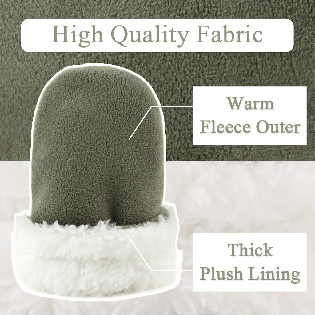 Zsedrut No Scratch Baby Mittens Toddler Infant Fleece Lined Gloves Winter Warm Mitten for Baby Boys Girls