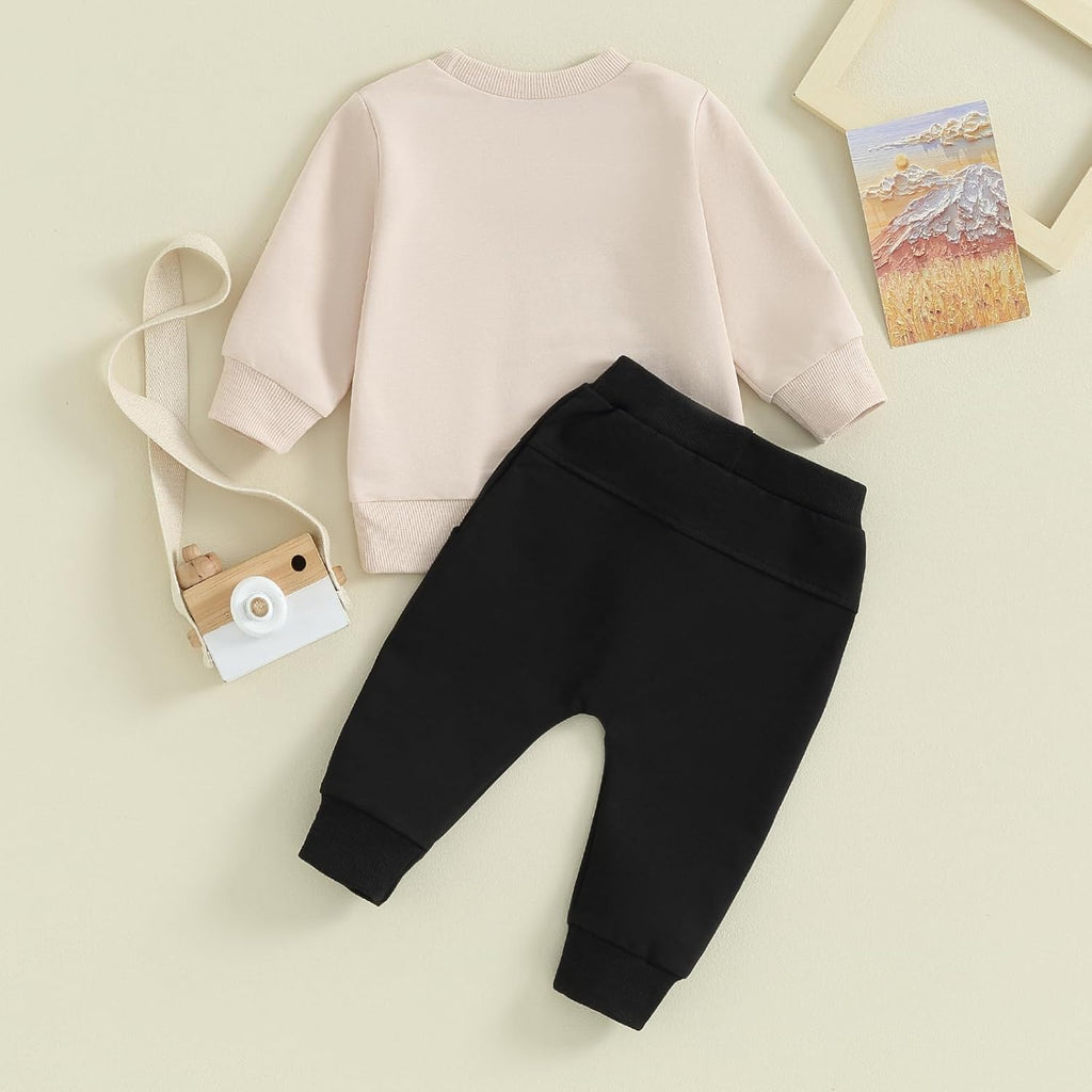 Baby Boy Clothes Fall 6 12 18 24 Months Football Long Sleeve Pullover Tops & Pant Sets Toddler Winter Outfits