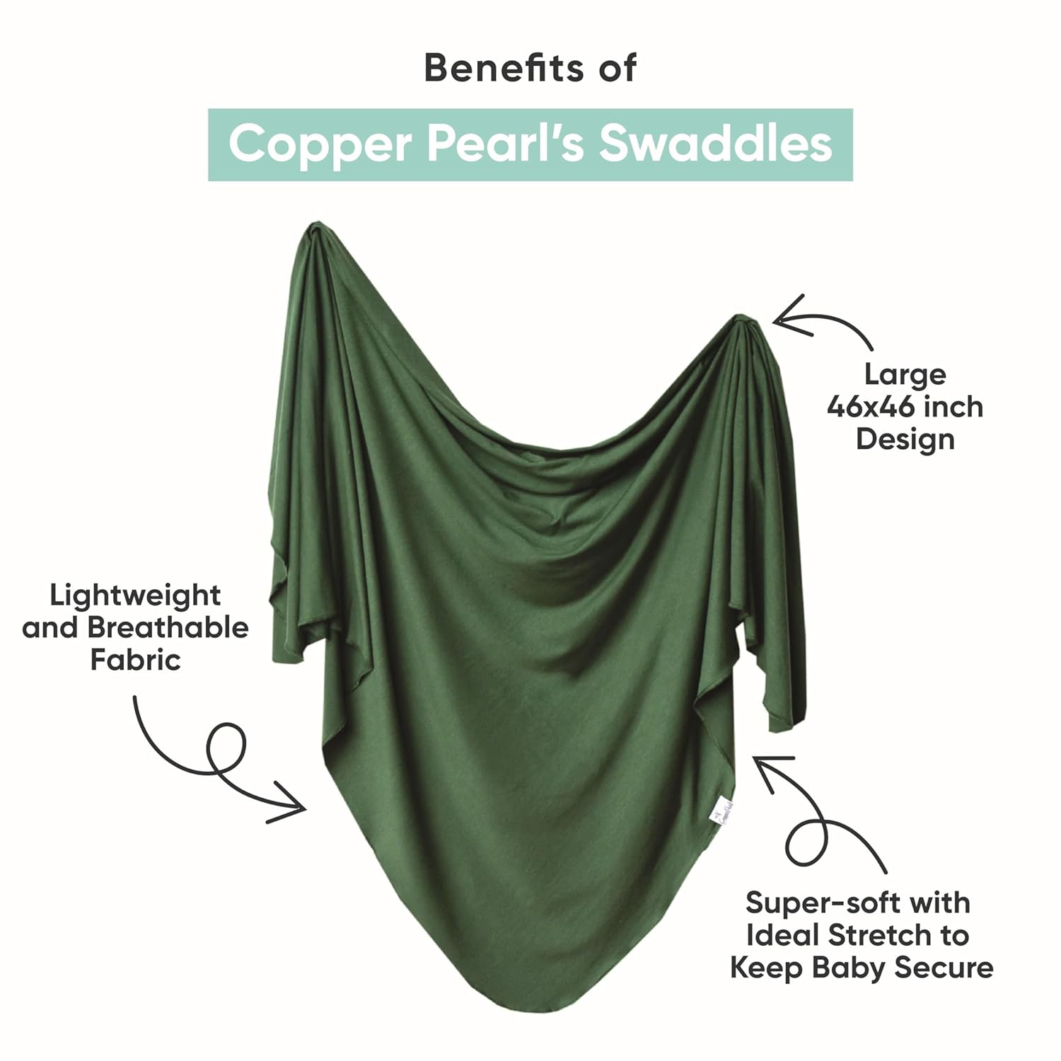 Copper Pearl Baby Swaddle Blanket - Premium Knit Baby Blanket, Large Soft Stretchy Receiving Blankets for Baby Boy and Girl, Swaddles for Newborn, Infant, and Toddler (Della)