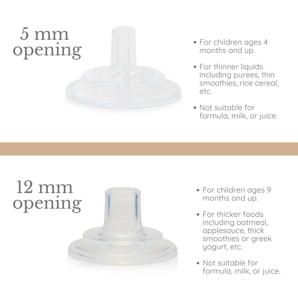 Subo Baby Food Bottle Starter Set | No Mess Baby Toddler Self Feeder | Squeeze Free Design for Purees, Smoothies, Yogurt, Oatmeal, or Thickened Liquids | Reusable Silicone Washable Cup (Oatmeal)