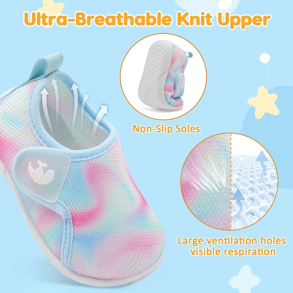 FEETCITY Toddler Walking Shoes Slip On Toddler Shoes Boys Girls Kids Sports Sneakers Casual School Shoes Barefoot Shoes