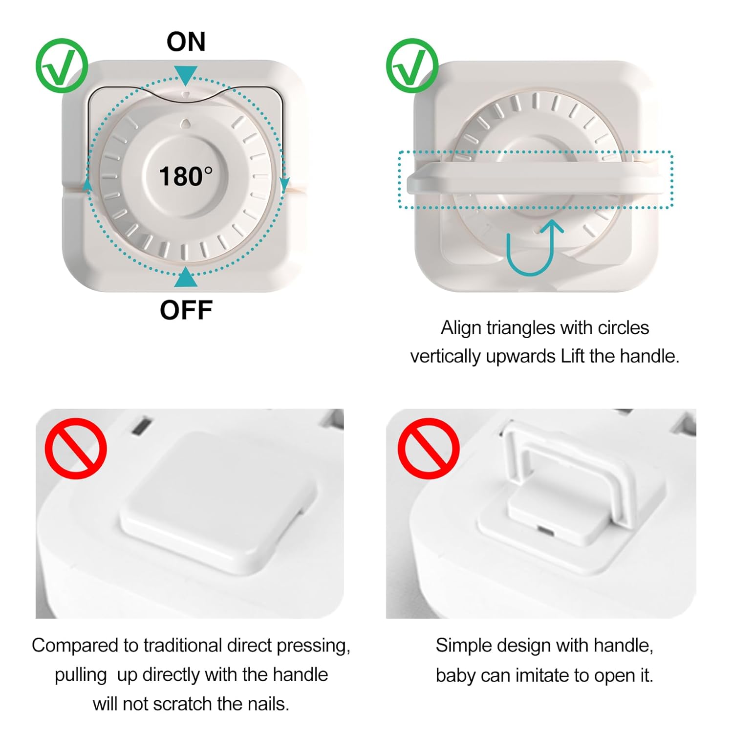 Outlet Cover Baby proofing -32 Pack Plug Covers for Electrical Outlets with Dual Safety Locks, Child Proof Outlet Covers Improved Baby proofing outlets