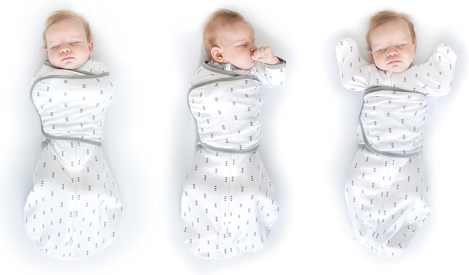 SwaddleDesigns 6-Way Omni Swaddle Sack Arms Up Swaddle for Newborn, More Options to Calm Startle Reflex, Improves Sleep