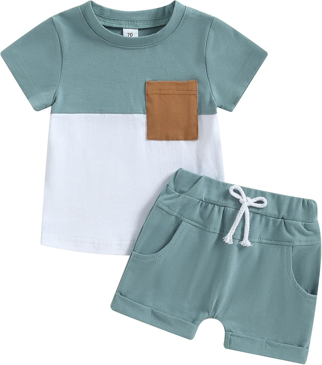 Mubineo Infant Toddler Baby Boy Summer T Shirt Shorts Outfits Short Sleeve Tee Tops Clothes Set