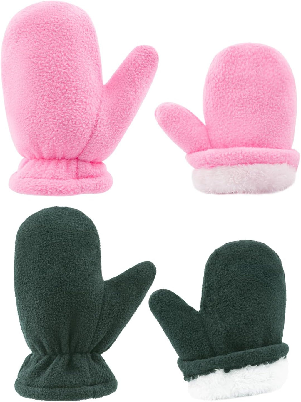 BAVST Baby Toddler Winter Mittens Girls Warm Fleece Lined Gloves Kids Sherpa Lined Mittens for Boys