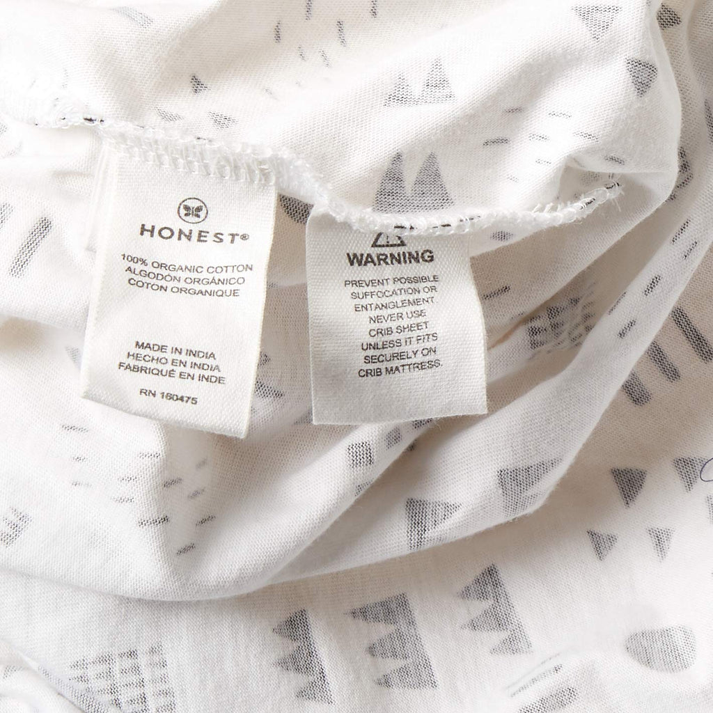 HonestBaby Organic Cotton Changing Pad Cover, Pattern Play, One Size