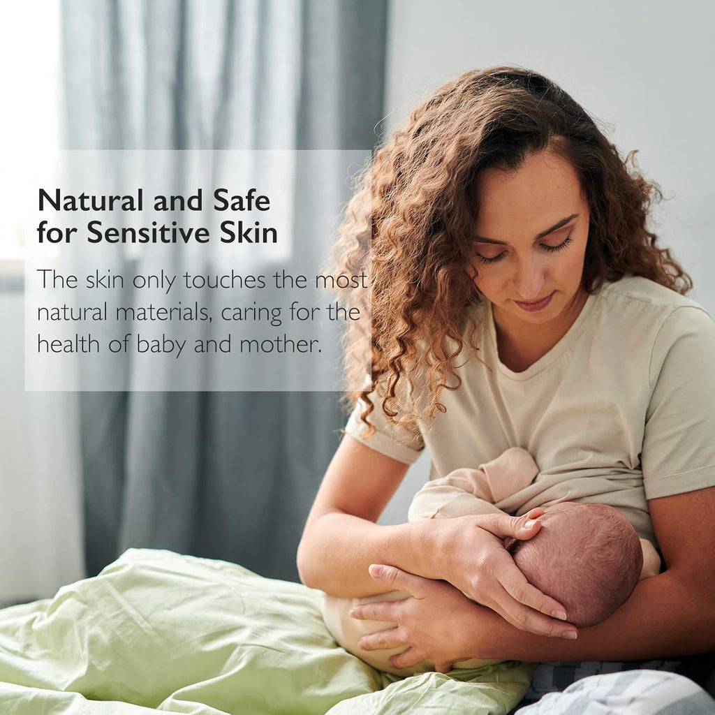 Momcozy Bamboo Fiber Disposable Nursing Pads, 100% Natural Materials and 100% Biodegradable, Skin Contacts Only Most Natural Materials, for Sensitive Skin, Individually Packaged（120 Count）