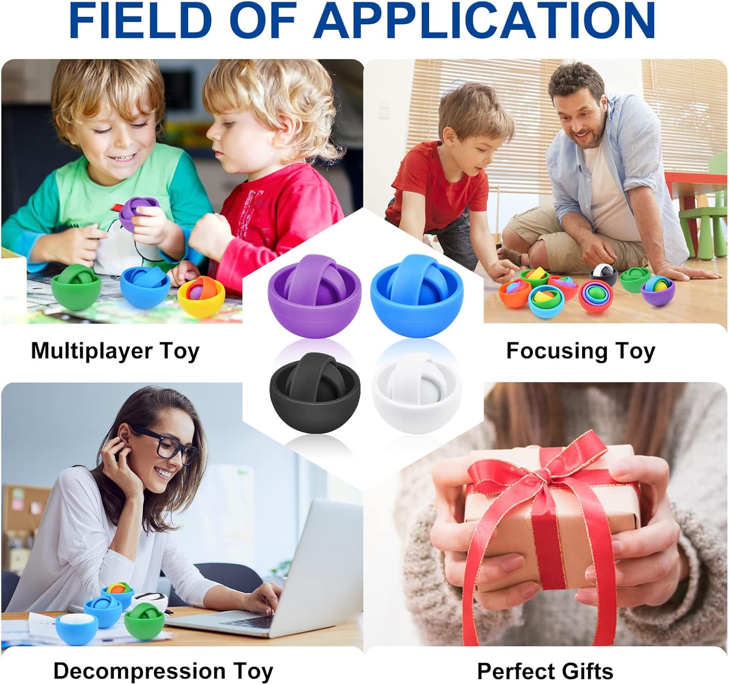 Fidget Toys for Kids, Fidget Gyro for Adults, Gifts for Boys Girls Teens Kids Christmas New Year Valentine's Day, ADHD Autism Stress Relief Finger Toys Classroom