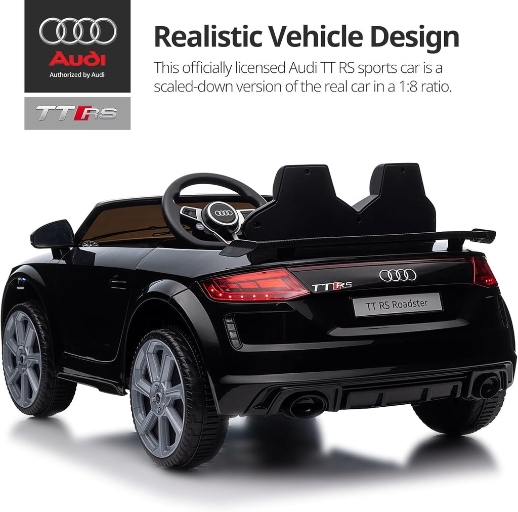 Kids Electric Car, Licensed Audi 6V Kids Ride on Toy Car for Toddlers with Remote - Black