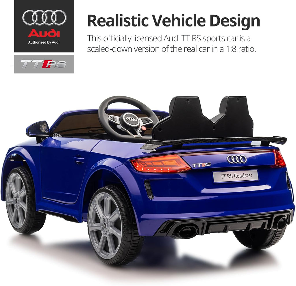 Kids Electric Car, Licensed Audi 6V Kids Ride on Toy Car for Toddlers with Remote - Dark Blue
