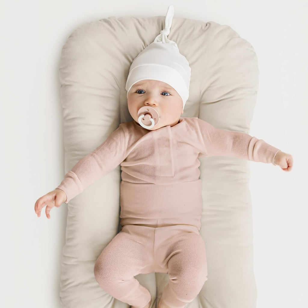 Konssy 6 Pack Baby Newborn Hats Set Knot Beanie Hats Soft for Infant Baby Girls Boys Caps 0-6 Months