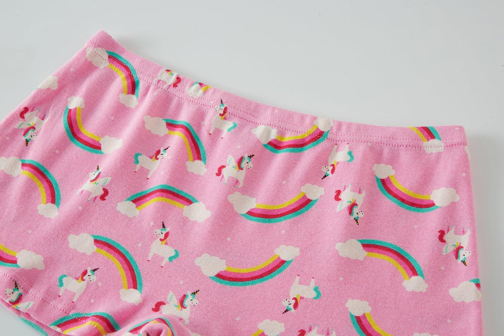 KikizYe Little Girls Boyshort Panties Big Kids Soft Cotton Underwear