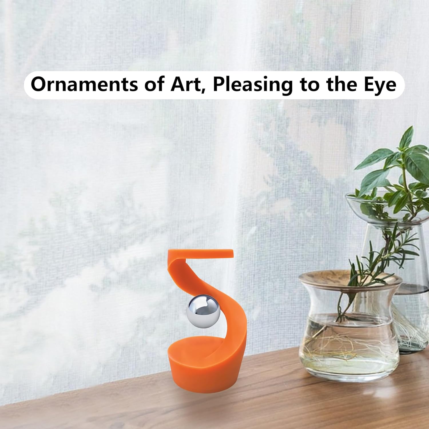 Kinetic Spinning Desk Toys,Rotating Left and Right,with a Unique Visual Illusion,Keep Focus,Relieve Stress,Executive Desk Toy Gifts for Adult Teen Children-Orange