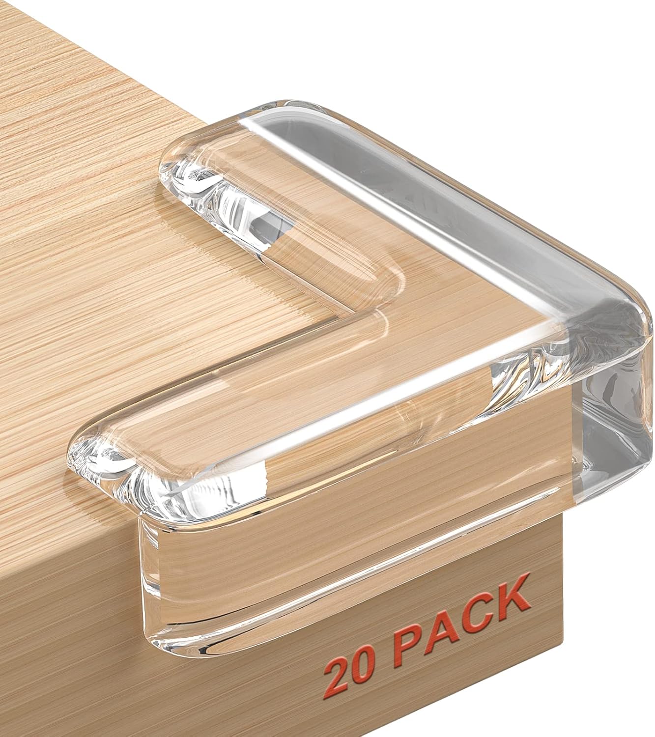 HOMREALM Baby Proofing 20 Pack Corner Guards Furniture Corner & Edge Safety Bumpers Corner Covers Protectors Baby Proof Bumper & Cushion to Cover Sharp Furniture & Table Edges (L Shape)