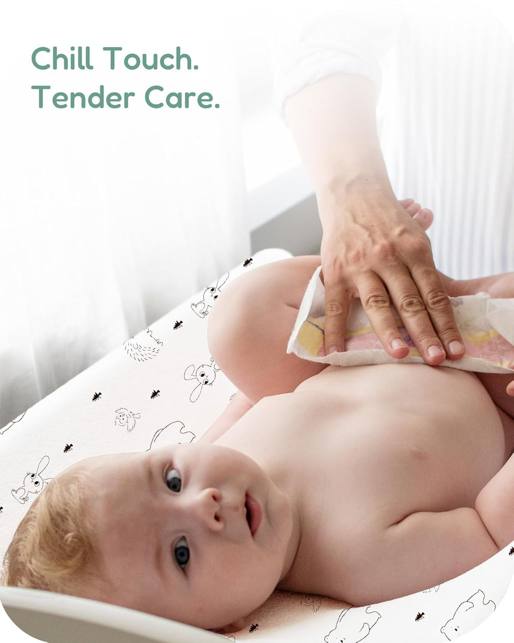 Extra Stretchy Changing Pad Cover, Ultra Soft Premium Jersey Knit Changing Pad Sheets, Unisex for Boys Girls, Fits All Standard Changing Tables/Dresser Tops - 2 Pack