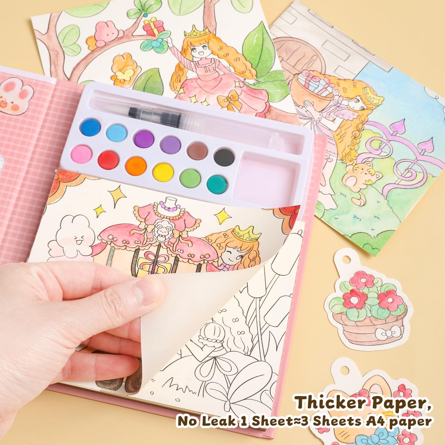 Paint with Water Coloring Books for Kids Ages 3-5, 4-8 – Cute Coloring Book for Teens,Arts and Crafts for Kids Ages 3 4 5 6 7 8+, Birthday Gift Toys for Girls Boys,Travel Toys -Princess