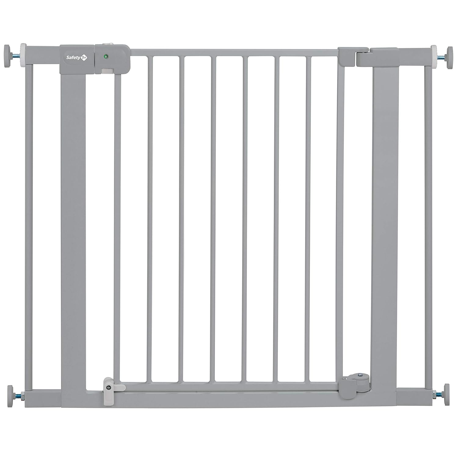 Safety 1st Easy Install Baby Gate for Doorways, Auto-Close Pressure-Mounted Magnetic Latch, Indoor Dog Gates, No Drilling, Fits 29"-38", Grey