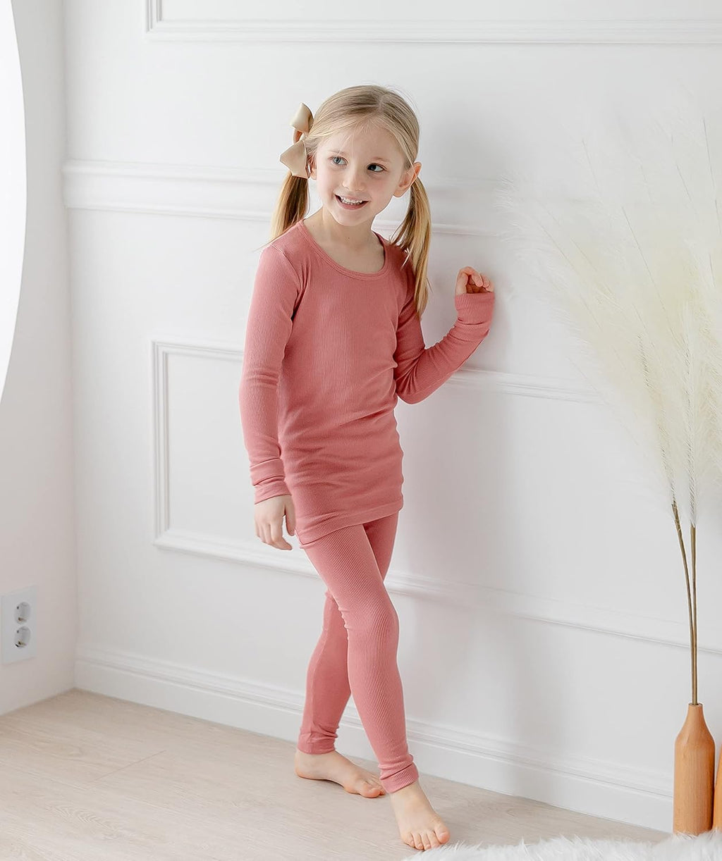 AVAUMA Baby Boys Girls Pajama Set Kids Toddler Snug fit Ribbed Sleepwear pjs for Daily Life Style