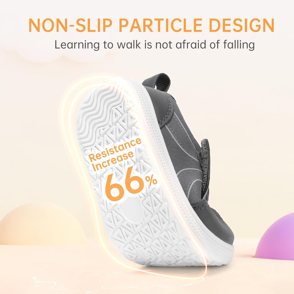 Toddler Wide Toe Box Barefoot Shoes Boys Girls Sneakers Kids Tennis Shoes Preschool Non Slip Lightweight Comfortable First Walking Shoes Running Outdoor Activities