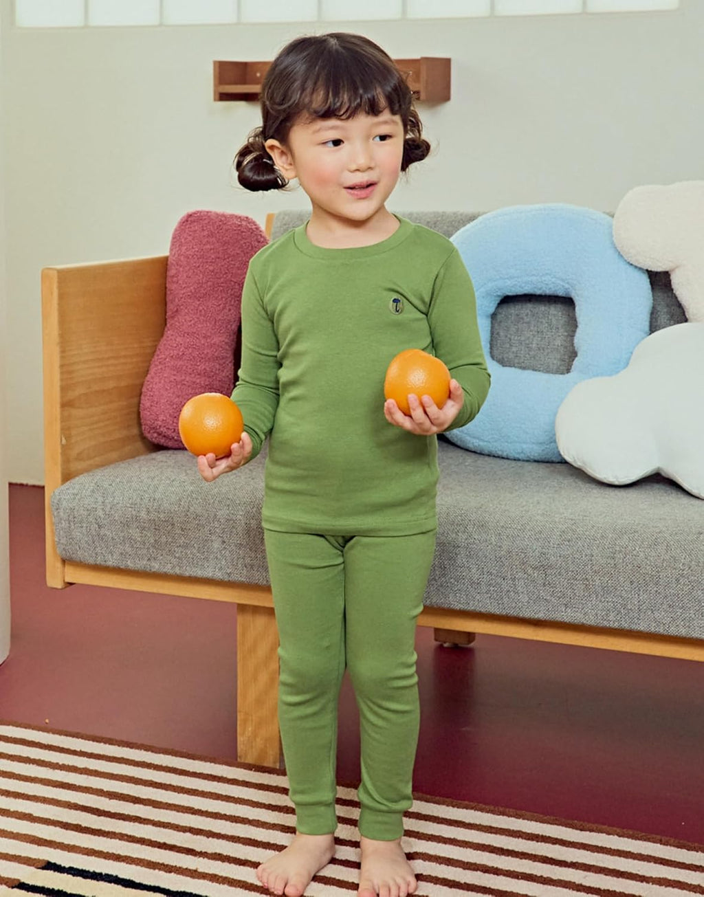 moimoln 6M-8Y Modal Cotton Solid Soft Breathable Baby Toddler Boys Girls Snug fit Pjs Long Sleeve Pajamas Set Sleepwear Daily