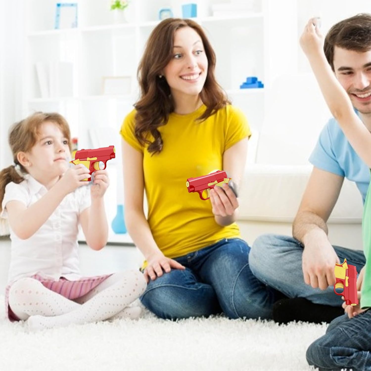 1911 3D Printed Small Pistol Toys Gravity Gun Toy Pístol Fidget Toys Adults Stress Relief Pistol Toy Sensory Toys for Kids Friends Christmas Birthday Gift-Red