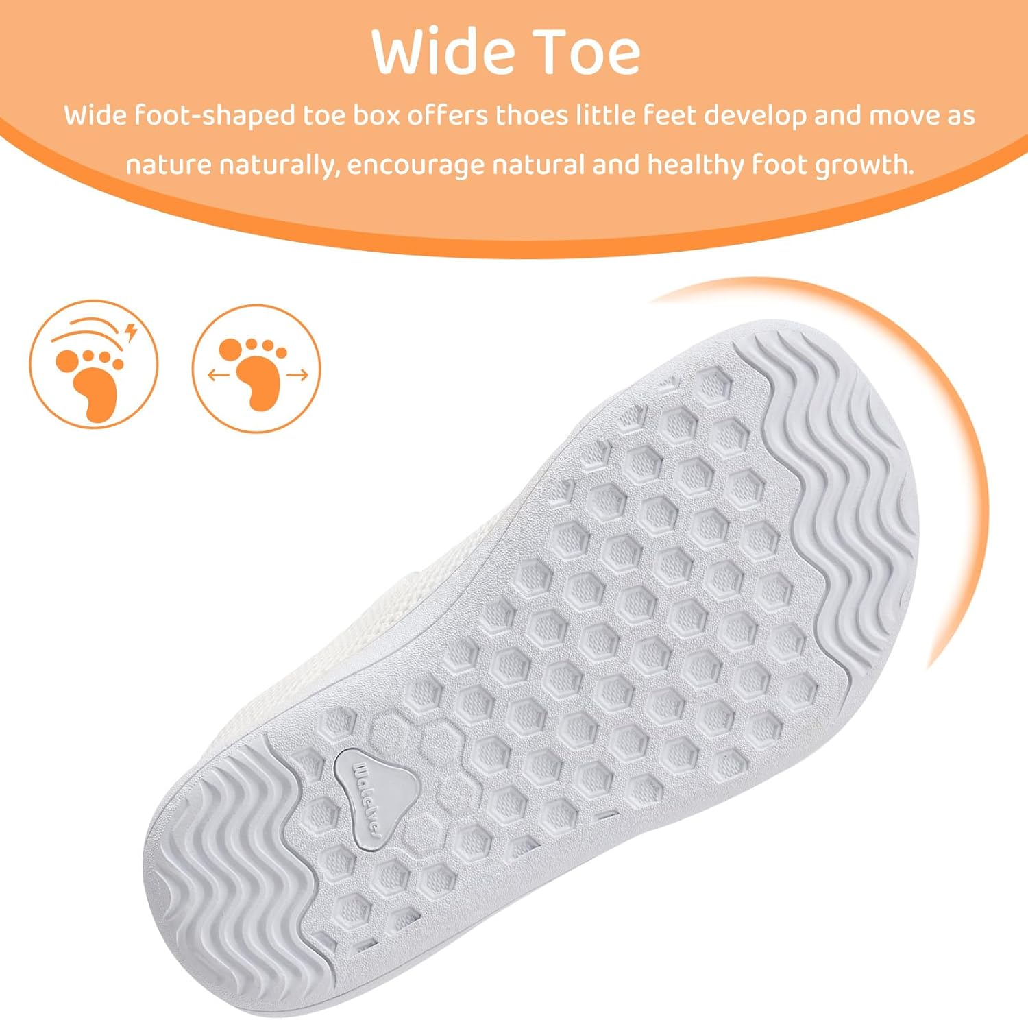 WateLves Toddler Little Kids Wide Barefoot Shoes The First Walking Shoes Girls Boys Breathable Zero Drop Minimalist Sneakers with Wide Toe Box Natural to Grow