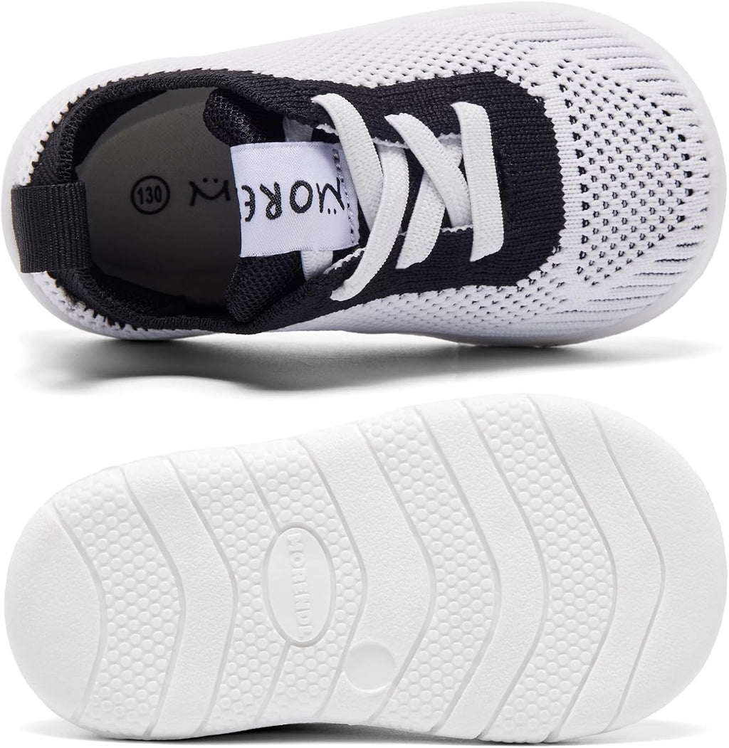 MORENDL Toddler Shoes Baby Walking Sock Shoes Infant Sneakers 0-4 Years Boy Girl Barefoot Tennis Shoe Non-Slip Brethable
