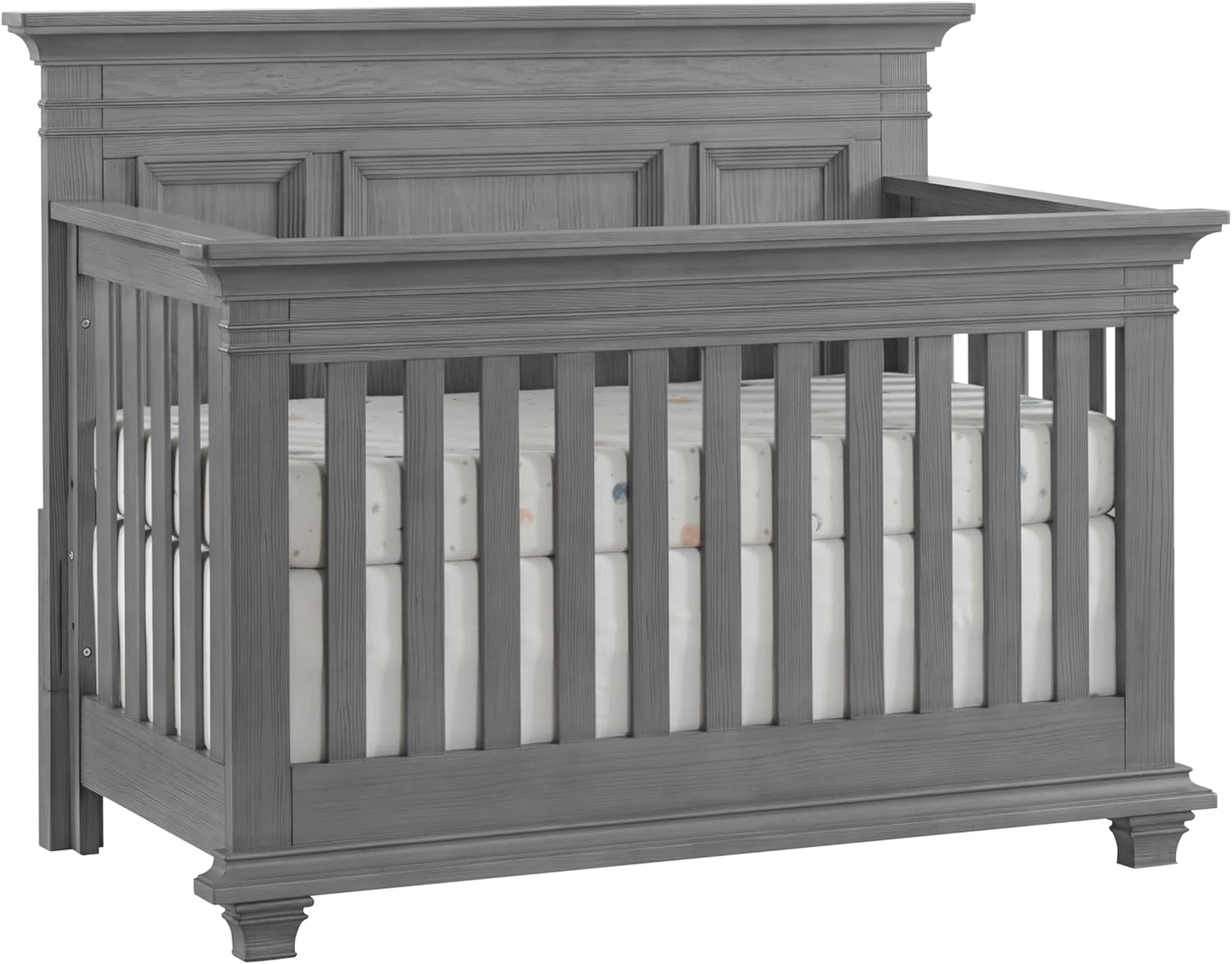 Oxford Baby Weston 4-in-1 Convertible Baby Crib, Dusk Gray, GreenGuard Gold Certified